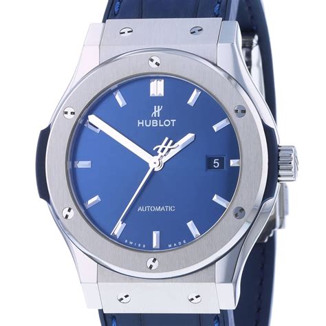 hublot classic fusion blue used|Hublot classic fusion titanium 42mm.